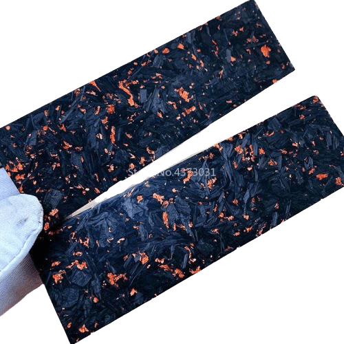 2 plaquettes en composite bleu orange - ForgeOrigine