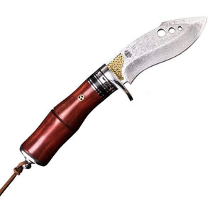 Couteau acier damas bushcraft - ForgeOrigine