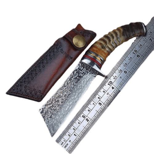 Couteau de chasse lame damas - ForgeOrigine
