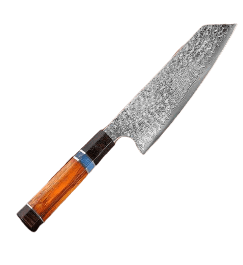 Couteau de cuisine en lame damassé à viande - ForgeOrigine