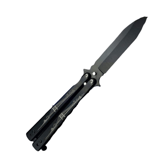 Couteau papillon d'entrainement K25 36252 noir 