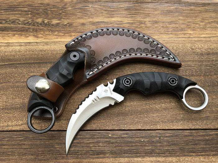 Karambit étui en cuir - ForgeOrigine