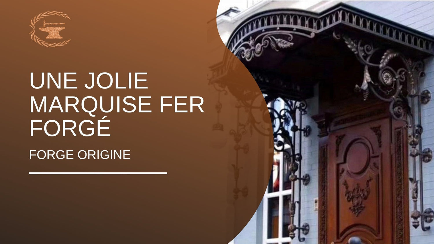 Une jolie marquise fer forgé à votre entré - ForgeOrigine