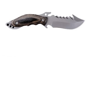 Couteau bushcraft cranté de chasse - ForgeOrigine