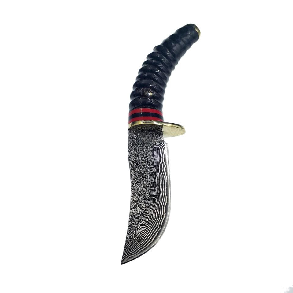 Couteau damas en corne - ForgeOrigine