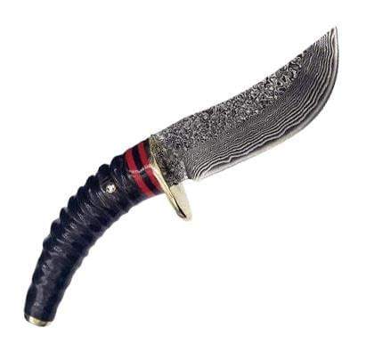 Couteau damas en corne - ForgeOrigine