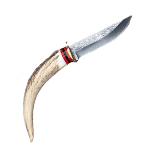 Couteau damas en corne - ForgeOrigine