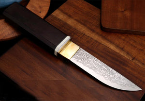 Couteau damas type tanto japonais - ForgeOrigine