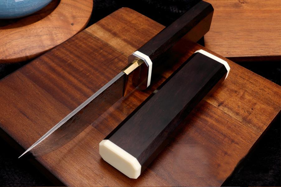 Couteau damas type tanto japonais - ForgeOrigine