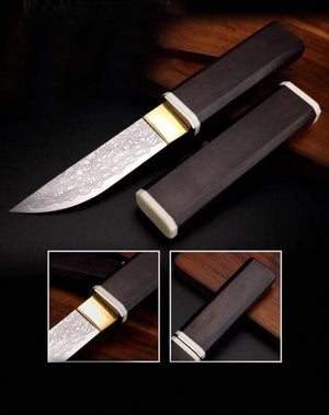 Couteau damas type tanto japonais - ForgeOrigine