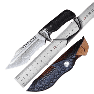 Couteau damassé bushcraft - ForgeOrigine