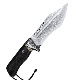 Couteau damassé bushcraft - ForgeOrigine