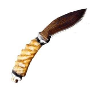 Couteau damassé en corne - ForgeOrigine