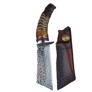 Couteau de chasse acier damas - ForgeOrigine