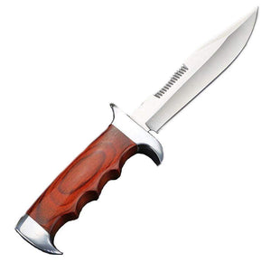 Couteau de chasse court dentelé - ForgeOrigine