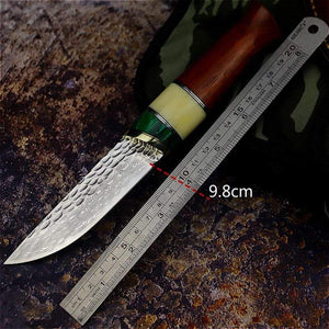 couteau de chasse damas artisanal - ForgeOrigine