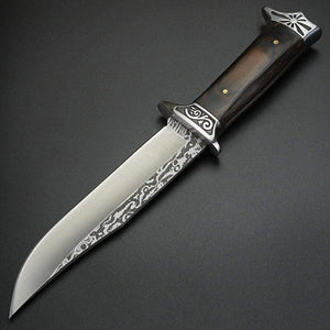 Couteau de chasse gravé - ForgeOrigine