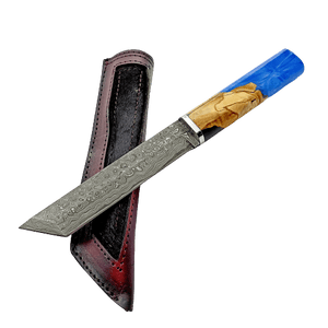 Couteau de chasse japonais damas - ForgeOrigine