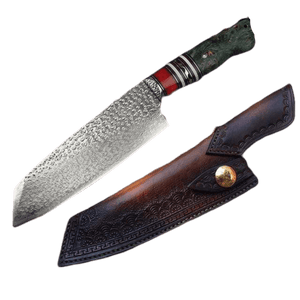 Couteau de cuisine japonais acier damas - ForgeOrigine