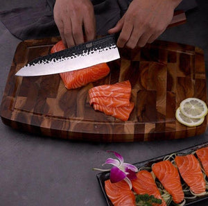 Couteau de cuisine à saumon - ForgeOrigine