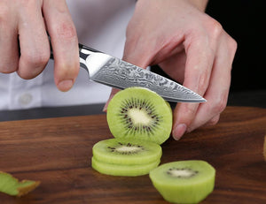 Couteau de cuisine damas à éplucher - ForgeOrigine