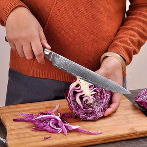 Couteau de cuisine damas pour fruits et légumes - ForgeOrigine