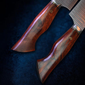 Couteau de cuisine du chef en acier damas - ForgeOrigine