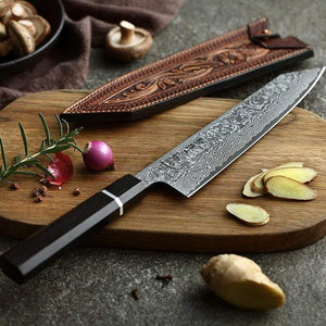 Couteau de cuisine haut de gamme japonais damas - ForgeOrigine