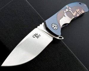 Couteau de poche blue design - ForgeOrigine