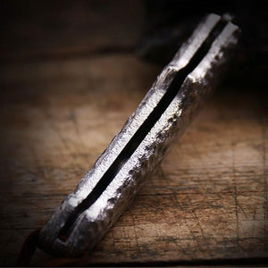 Couteau de poche martelé damassé - ForgeOrigine