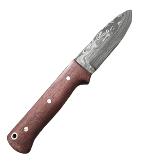 Couteau droit acier damascus - ForgeOrigine