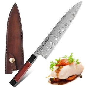 Couteau en acier damas pour la cuisine - ForgeOrigine
