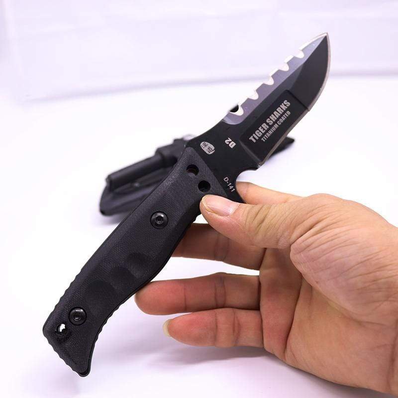 Couteau militaire manche paracorde - ForgeOrigine