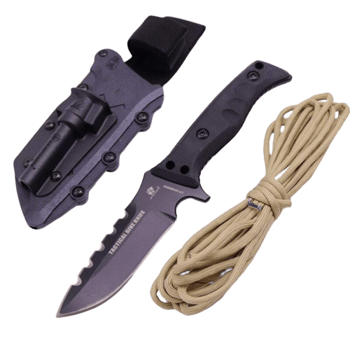 Couteau militaire manche paracorde - ForgeOrigine
