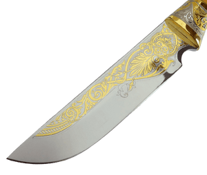 Couteau panthère en or - ForgeOrigine