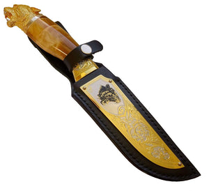 Couteau panthère en or - ForgeOrigine