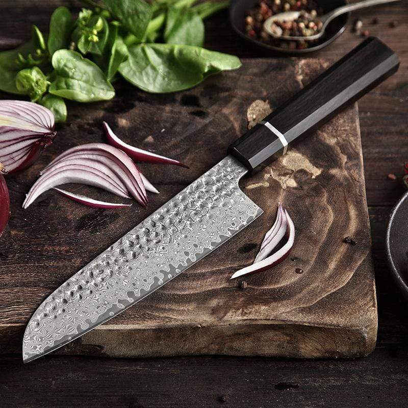 Couteau Chef lame martelée 200 mm - Soldes couteaux japonais - Nish