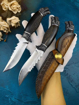 Couteaux en acier damas de luxe - ForgeOrigine