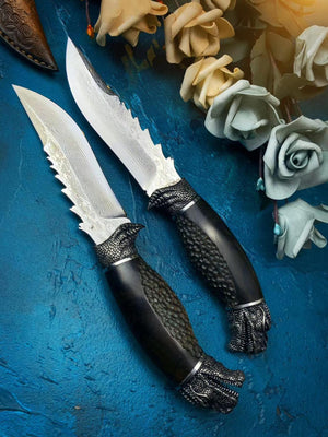 Couteaux en acier damas de luxe - ForgeOrigine