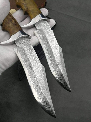 Couteaux en acier damas grand tranchant - ForgeOrigine