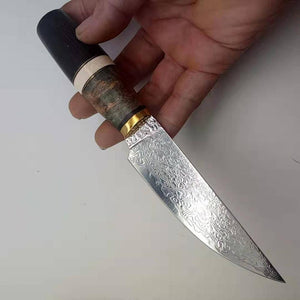 Couteaux en acier damas simple - ForgeOrigine