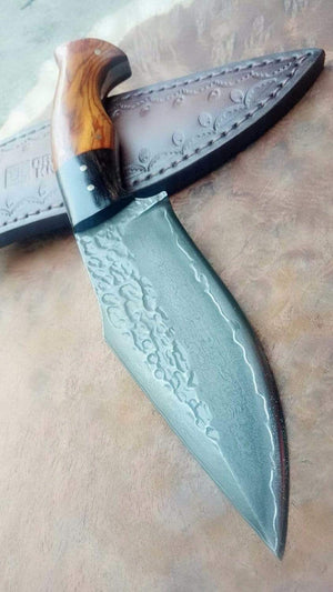 Couteaux en acier damas très large - ForgeOrigine