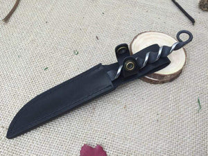 Grand couteau brut de forge / torsadé - ForgeOrigine