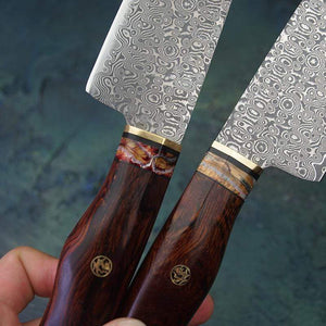Grand couteau de cuisine damas - ForgeOrigine