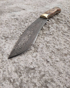 Gros couteau damas pour la chasse - ForgeOrigine