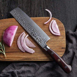 Gros couteau de cuisine damas - ForgeOrigine