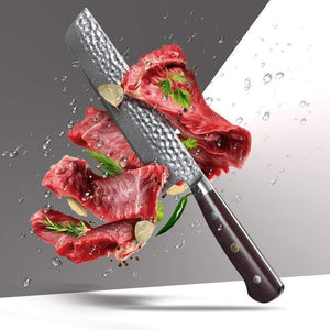 Gros couteau de cuisine damas - ForgeOrigine