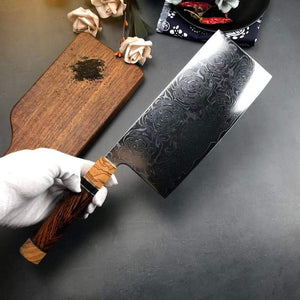 Gros couteau du boucher damas - ForgeOrigine