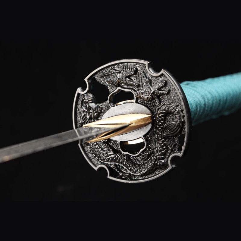 Katana acier damas - ForgeOrigine