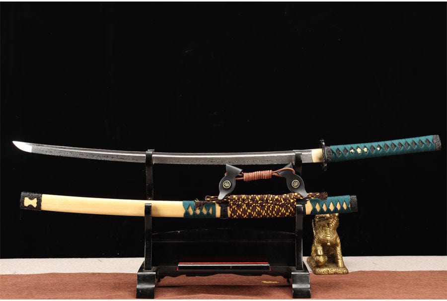 Sabre de Samouraï – Katana japonais en acier froid 9260 – Katana  d'entraînement vraiment tranchant (motif de guerrier)